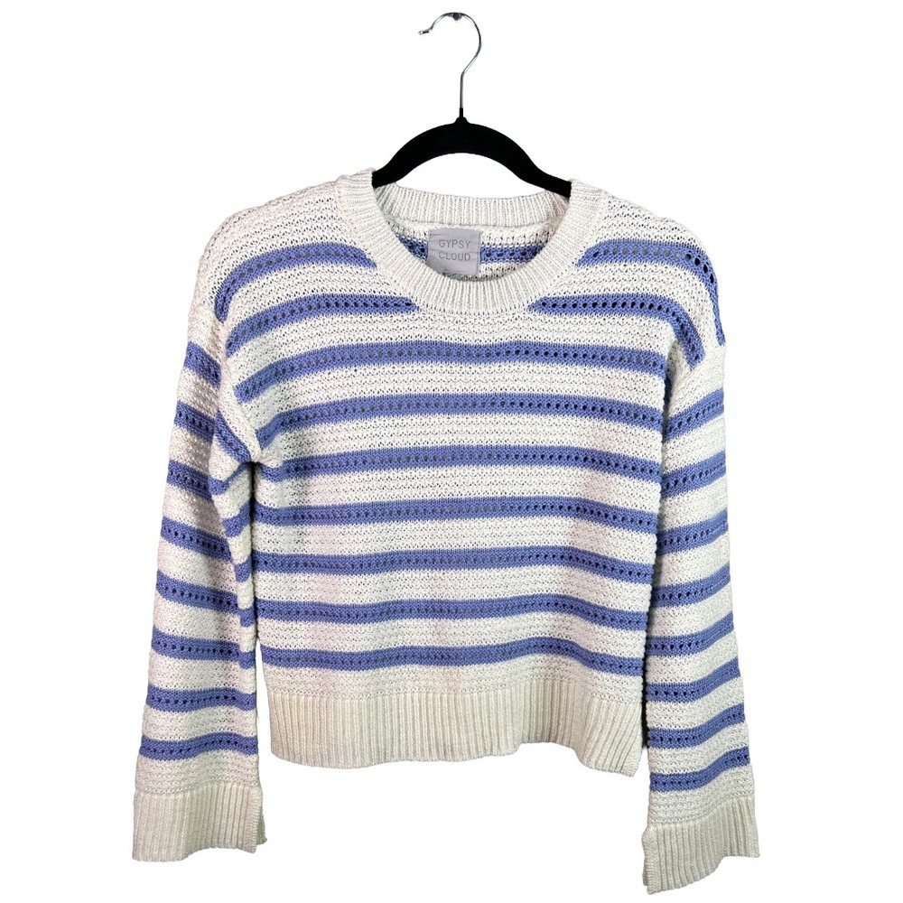 Gypsy Cloud Striped Knit Sweater Women's Small Coastal Grandmother